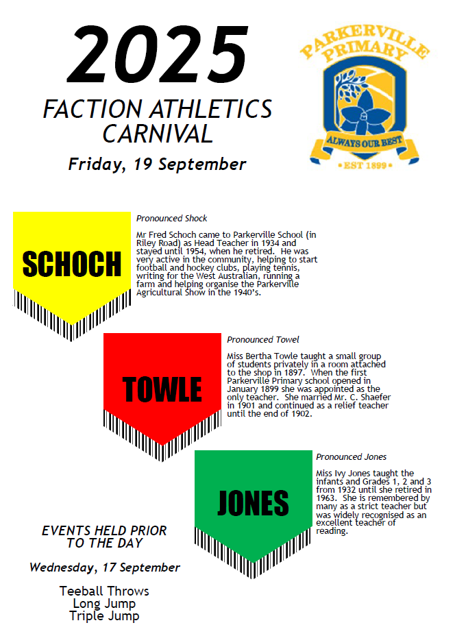 2025 Facation Athletics Carnival